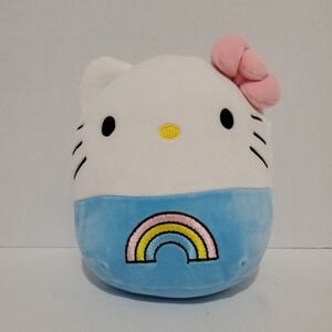 Squishmallows Rainbow Hello‎ Kitty Blue 7" Sanrio Kellytoy